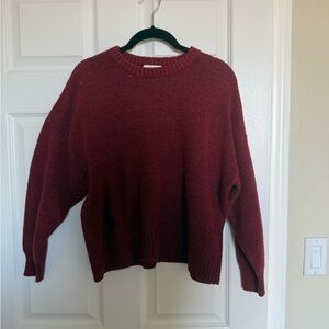 Women's Crewneck Sweater in Deep Wine